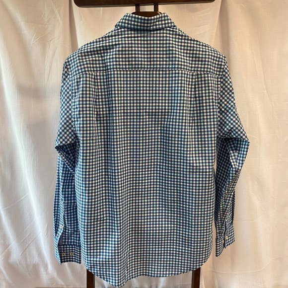 Tommy Bahama Men's Blue Gingham Button Down Small - Picture 7 of 7